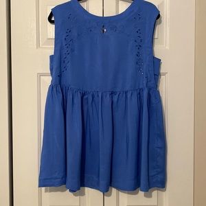 Blue top size large.